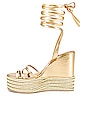view 5 of 5 Layered Wedge Sandal in Gold