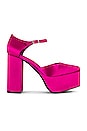 view 1 of 5 ESCARPIN OVER AND OUT in Fuchsia Satin