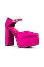 view 2 of 5 ESCARPIN OVER AND OUT in Fuchsia Satin