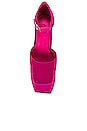 view 4 of 5 ESCARPIN OVER AND OUT in Fuchsia Satin