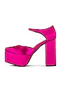 view 5 of 5 ESCARPIN OVER AND OUT in Fuchsia Satin