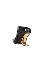 view 3 of 5 MULES SIDE EYE in Black Crinkle & Gold