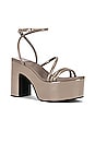 view 2 of 5 Mamba Platform Sandal in Dark Grey Patent