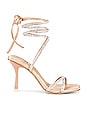 view 1 of 5 Shimmer Sandal in Natural Satin Silver