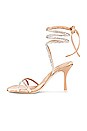 view 5 of 5 Shimmer Sandal in Natural Satin Silver