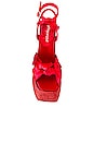 view 4 of 5 Seventies Platform Sandal in Red Satin Combo