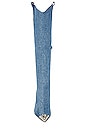 view 4 of 5 By-Golly Heeled Boot in Blue Acid Wash Denim Silver