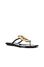 view 2 of 5 Linques-2 Sandal in Black Patent Gold