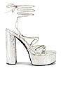 view 1 of 5 Sultry Platform Sandal in Silver Beige Snake