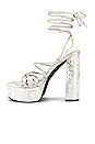 view 5 of 5 Sultry Platform Sandal in Silver Beige Snake