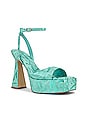 view 2 of 5 Grooving Platform Sandal in Green Combo