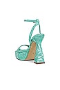 view 3 of 5 Grooving Platform Sandal in Green Combo