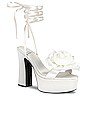 view 2 of 5 Blossoming Platform Sandal in White Satin