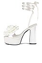 view 5 of 5 Blossoming Platform Sandal in White Satin