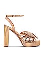 view 1 of 5 Fantasies Platform Sandal in Rose Gold Metallic