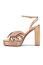 view 5 of 5 Fantasies Platform Sandal in Rose Gold Metallic