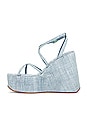 view 5 of 5 Oliana Platform Sandal in Blue Woven