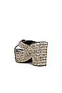view 3 of 5 MULES COMPENSÉES ISADORE in Black Beige Woven