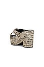 view 3 of 5 Isadore Platform Mule in Black Beige Woven