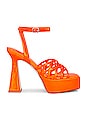 view 1 of 5 Modest Sandal in Orange Patent
