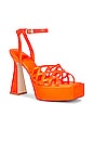 view 2 of 5 Modest Sandal in Orange Patent