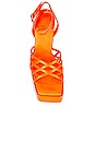 view 4 of 5 Modest Sandal in Orange Patent