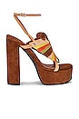 view 1 of 5 Monarchs Sandal in Brown & Yellow Suede Multi