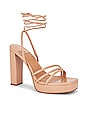 view 2 of 5 Presecco Sandal in Nude Crinkle Patent