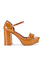 view 1 of 5 Clever Sandal in Tan Patent Gold