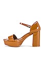 view 5 of 5 Clever Sandal in Tan Patent Gold
