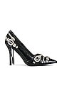 view 1 of 5 Roxxa Pumps in Black Crinkle Silver