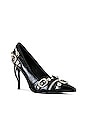 view 2 of 5 Roxxa Pumps in Black Crinkle Silver