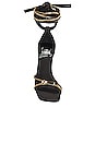 view 4 of 5 Zipped-Up Sandal in Black & Gold