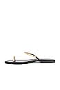 view 5 of 5 Discreet Sandal in Black & Gold