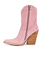 view 5 of 5 Mi-Amigo Boot in Pink Suede Tan Stack