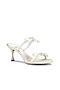 view 2 of 5 Bow-Bow Sandal in White Satin Silver