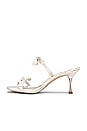 view 5 of 5 Bow-Bow Sandal in White Satin Silver