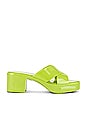 view 1 of 5 Bubblegum Sandal in Lime Green Shiny