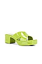 view 2 of 5 Bubblegum Sandal in Lime Green Shiny
