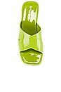 view 4 of 5 Bubblegum Sandal in Lime Green Shiny