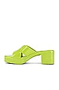 view 5 of 5 Bubblegum Sandal in Lime Green Shiny