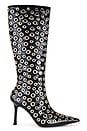 view 1 of 5 Holey Boot in Black Crinkle Patent Comb