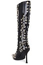 view 3 of 5 Holey Boot in Black Crinkle Patent Comb