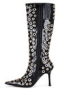 view 5 of 5 Holey Boot in Black Crinkle Patent Comb