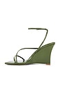 view 5 of 5 Highlight Heels in Olive Crinkle Patent