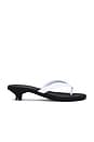 view 1 of 5 Lollipop Sandals in White Black Matte