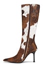 view 5 of 5 Darling Boots in Tan White Cow