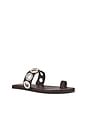view 2 of 5 Riveted Sandals in Brown Silver