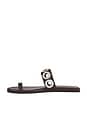 view 5 of 5 Riveted Sandals in Brown Silver
