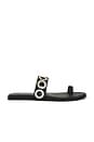 view 1 of 5 Riveted Sandal in Black Silver